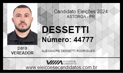 Candidato DESSETTI 2024 - ASTORGA - Eleições