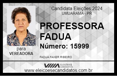 Candidato PROFESSORA FADUA 2024 - UMUARAMA - Eleições