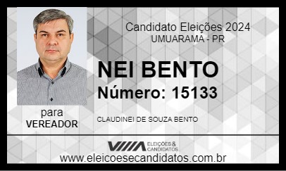 Candidato NEI BENTO 2024 - UMUARAMA - Eleições