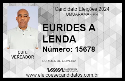 Candidato EURIDES A LENDA 2024 - UMUARAMA - Eleições