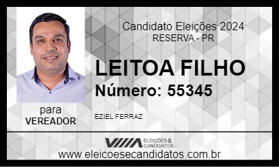 Candidato LEITOA FILHO 2024 - RESERVA - Eleições