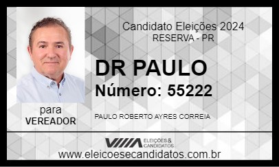 Candidato DR PAULO 2024 - RESERVA - Eleições