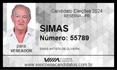 Candidato SIMAS 2024 - RESERVA - Eleições