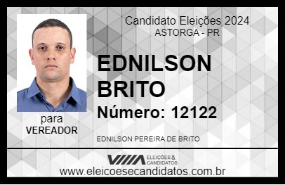 Candidato EDNILSON BRITO 2024 - ASTORGA - Eleições