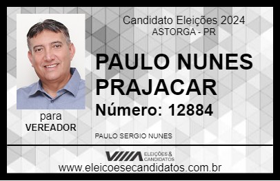 Candidato PAULO NUNES PRAJACAR 2024 - ASTORGA - Eleições