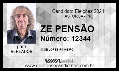 Candidato ZE PENSÃO 2024 - ASTORGA - Eleições