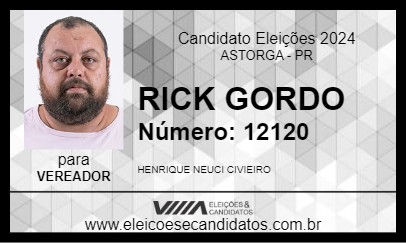 Candidato RICK GORDO 2024 - ASTORGA - Eleições