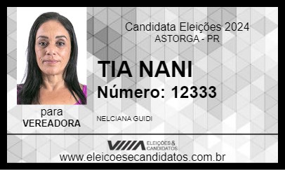 Candidato TIA NANI 2024 - ASTORGA - Eleições