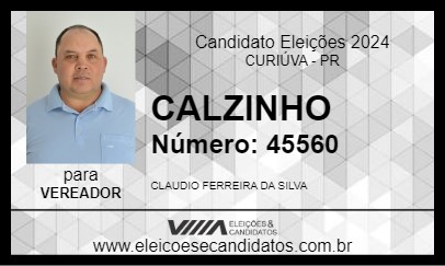 Candidato CALZINHO 2024 - CURIÚVA - Eleições