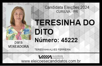 Candidato TERESINHA DO DITO 2024 - CURIÚVA - Eleições