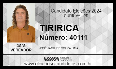 Candidato TIRIRICA 2024 - CURIÚVA - Eleições