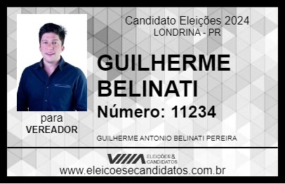 Candidato GUILHERME BELINATI 2024 - LONDRINA - Eleições