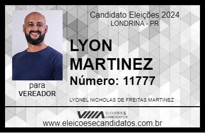 Candidato LYON MARTINEZ 2024 - LONDRINA - Eleições