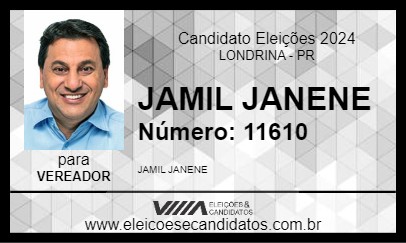 Candidato JAMIL JANENE 2024 - LONDRINA - Eleições