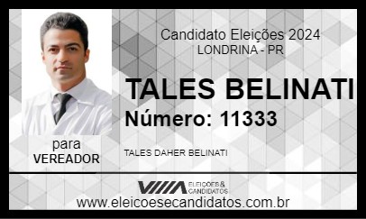 Candidato TALES BELINATI 2024 - LONDRINA - Eleições