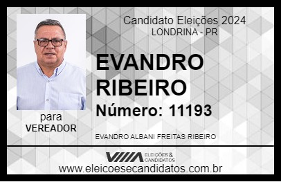 Candidato EVANDRO RIBEIRO 2024 - LONDRINA - Eleições