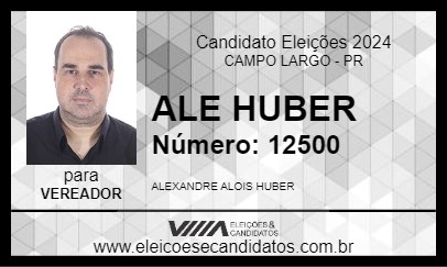 Candidato ALE HUBER 2024 - CAMPO LARGO - Eleições