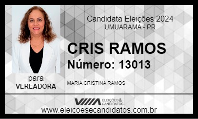 Candidato CRIS RAMOS BEM COLETIVO 2024 - UMUARAMA - Eleições