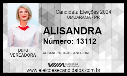 Candidato ALISANDRA 2024 - UMUARAMA - Eleições