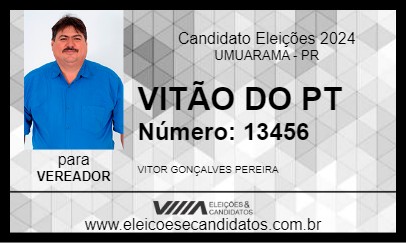 Candidato VITOR DO PT 2024 - UMUARAMA - Eleições