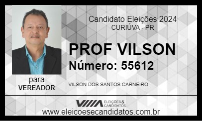 Candidato PROF VILSON 2024 - CURIÚVA - Eleições