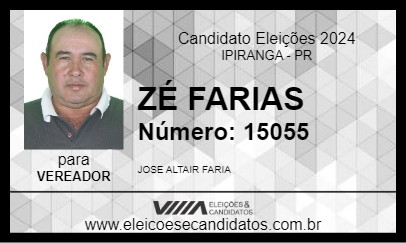 Candidato ZÉ FARIAS 2024 - IPIRANGA - Eleições