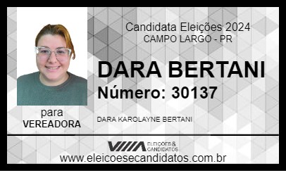 Candidato DARA BERTANI 2024 - CAMPO LARGO - Eleições