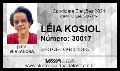 Candidato LÉIA KOSIOL 2024 - CAMPO LARGO - Eleições