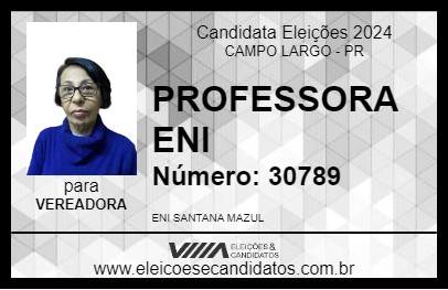 Candidato PROFESSORA ENI 2024 - CAMPO LARGO - Eleições