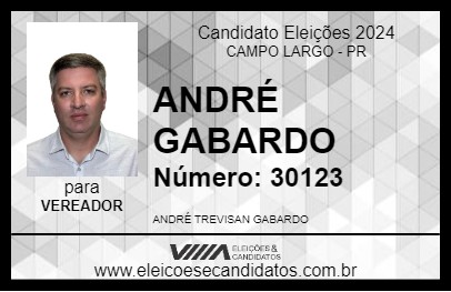 Candidato ANDRÉ GABARDO 2024 - CAMPO LARGO - Eleições