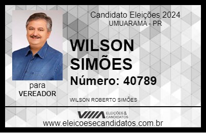 Candidato WILSON SIMÕES 2024 - UMUARAMA - Eleições