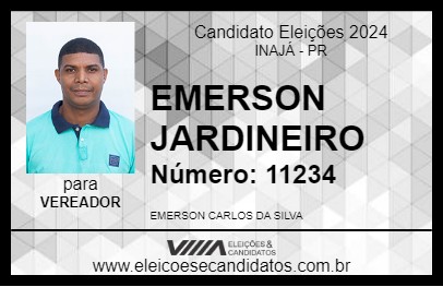 Candidato EMERSON JARDINEIRO 2024 - INAJÁ - Eleições