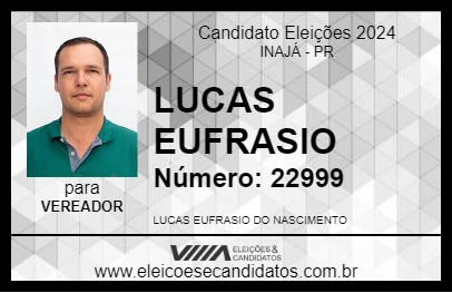 Candidato LUCAS EUFRASIO 2024 - INAJÁ - Eleições