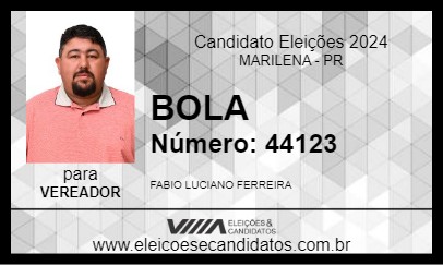 Candidato BOLA 2024 - MARILENA - Eleições