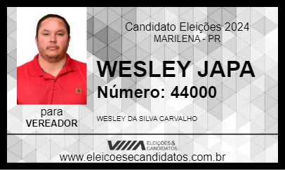 Candidato WESLEY JAPA 2024 - MARILENA - Eleições