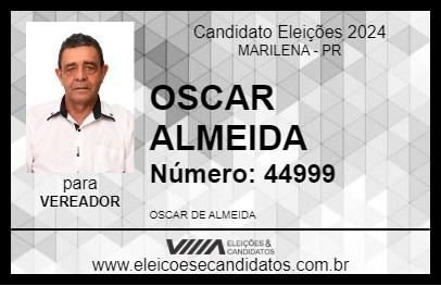 Candidato OSCAR ALMEIDA 2024 - MARILENA - Eleições