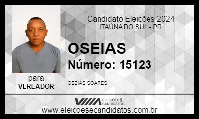 Candidato OSEIAS 2024 - ITAÚNA DO SUL - Eleições