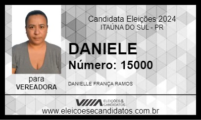 Candidato DANIELE 2024 - ITAÚNA DO SUL - Eleições