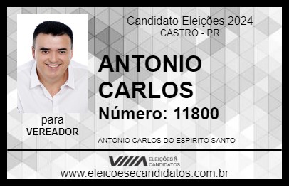 Candidato ANTONIO CARLOS 2024 - CASTRO - Eleições