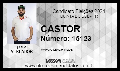 Candidato CASTOR 2024 - QUINTA DO SOL - Eleições