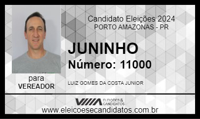 Candidato JUNINHO 2024 - PORTO AMAZONAS - Eleições