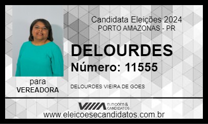 Candidato PROFESSORA DELOURDES 2024 - PORTO AMAZONAS - Eleições