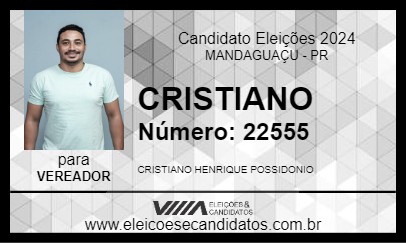 Candidato CRISTIANO 2024 - MANDAGUAÇU - Eleições