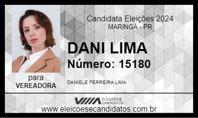 Candidato DANI LIMA 2024 - MARINGÁ - Eleições