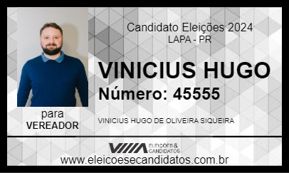 Candidato VINICIUS HUGO 2024 - LAPA - Eleições