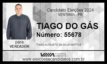 Candidato TIAGO DO GÁS 2024 - VENTANIA - Eleições