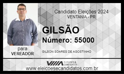 Candidato GILSÃO 2024 - VENTANIA - Eleições