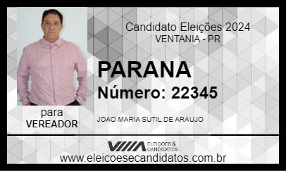 Candidato PARANA 2024 - VENTANIA - Eleições