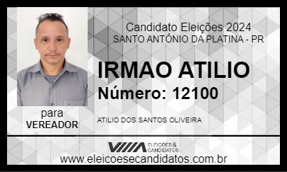 Candidato IRMAO ATILIO 2024 - SANTO ANTÔNIO DA PLATINA - Eleições