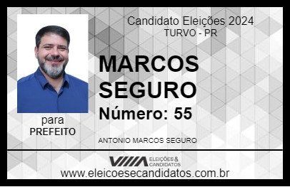 Candidato MARCOS SEGURO 2024 - TURVO - Eleições